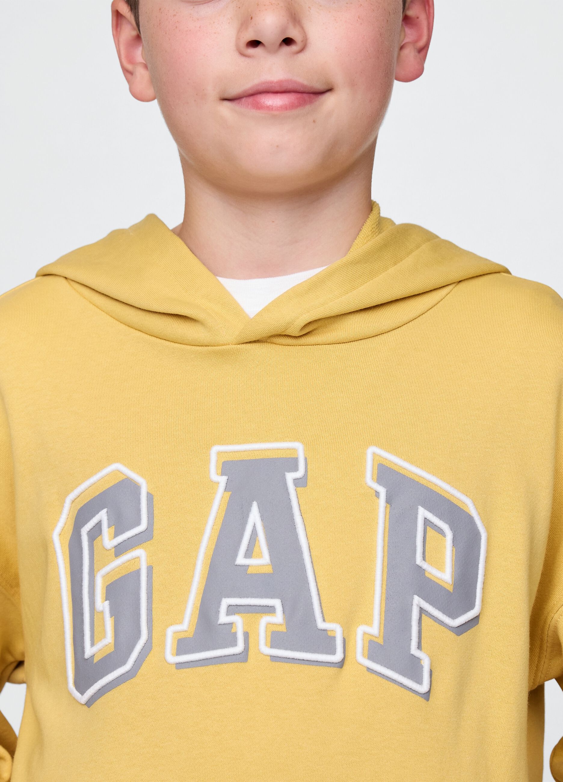 Felpa con cappuccio gialla GAP Kids_3