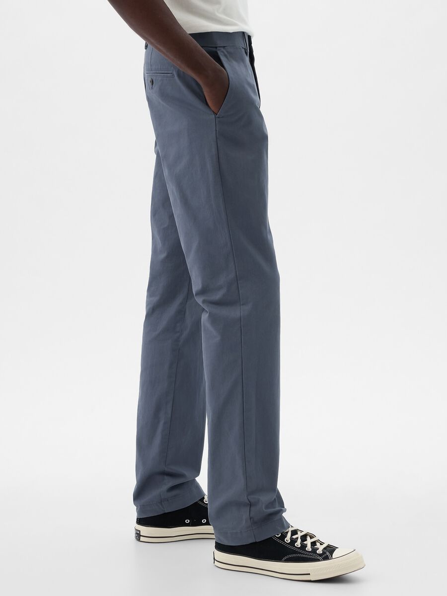 Straight-fit trousers in stretch cotton Man_3