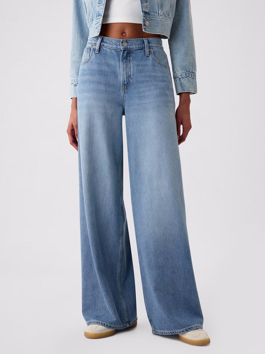 Regular-rise baggy-fit jeans Woman_1