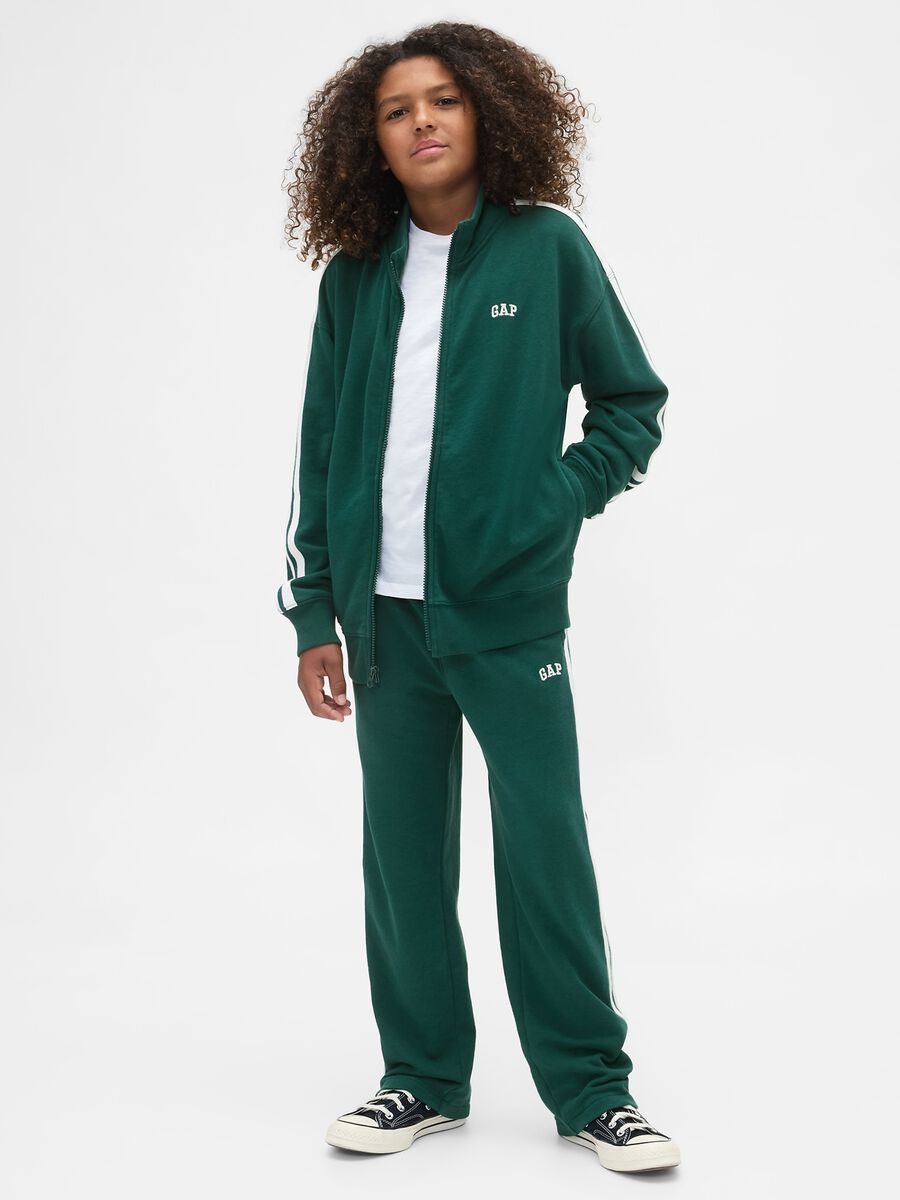 Green knitted trousers for children Boy_0