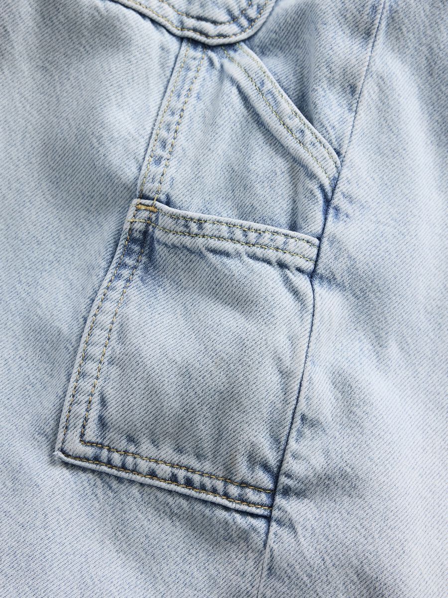 Jeans a gamba larga in misto cotone e Lyocell Donna_5