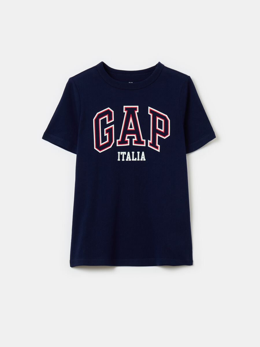 T-shirt in cotone con stampa logo Bambino_0