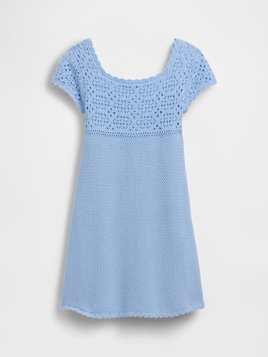 Cotton dress with broderie anglaise detail Girl_2