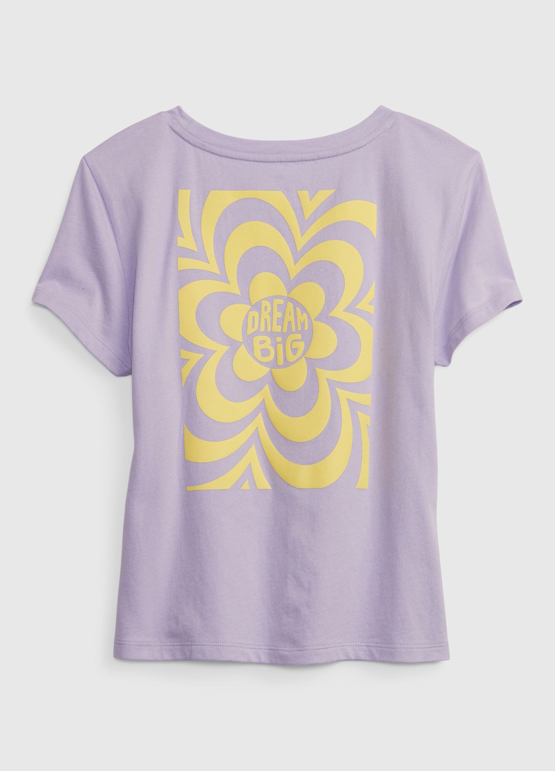T-shirt con stampa fiore optical_1