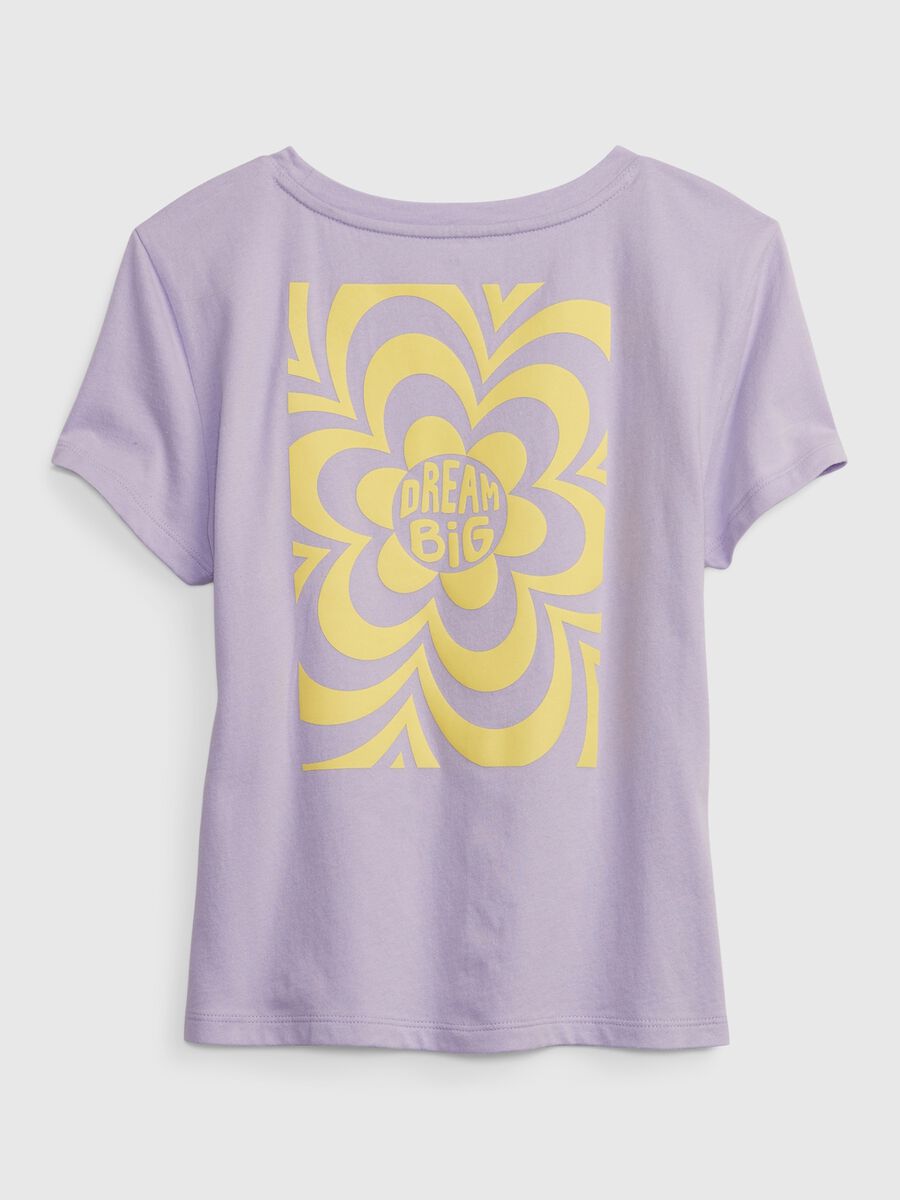 T-shirt with optical flower print Girl_1