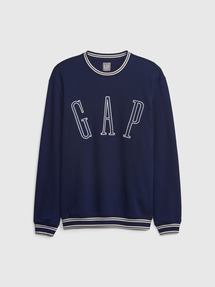 Sweatshirt with round neck and logo embroidery Man_3