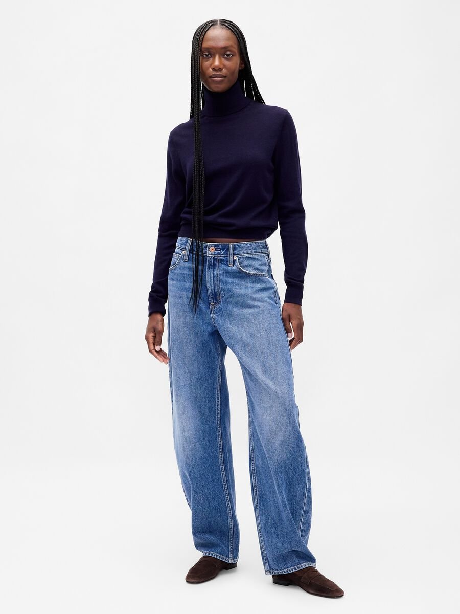 Blue Wool Pullover Woman_1