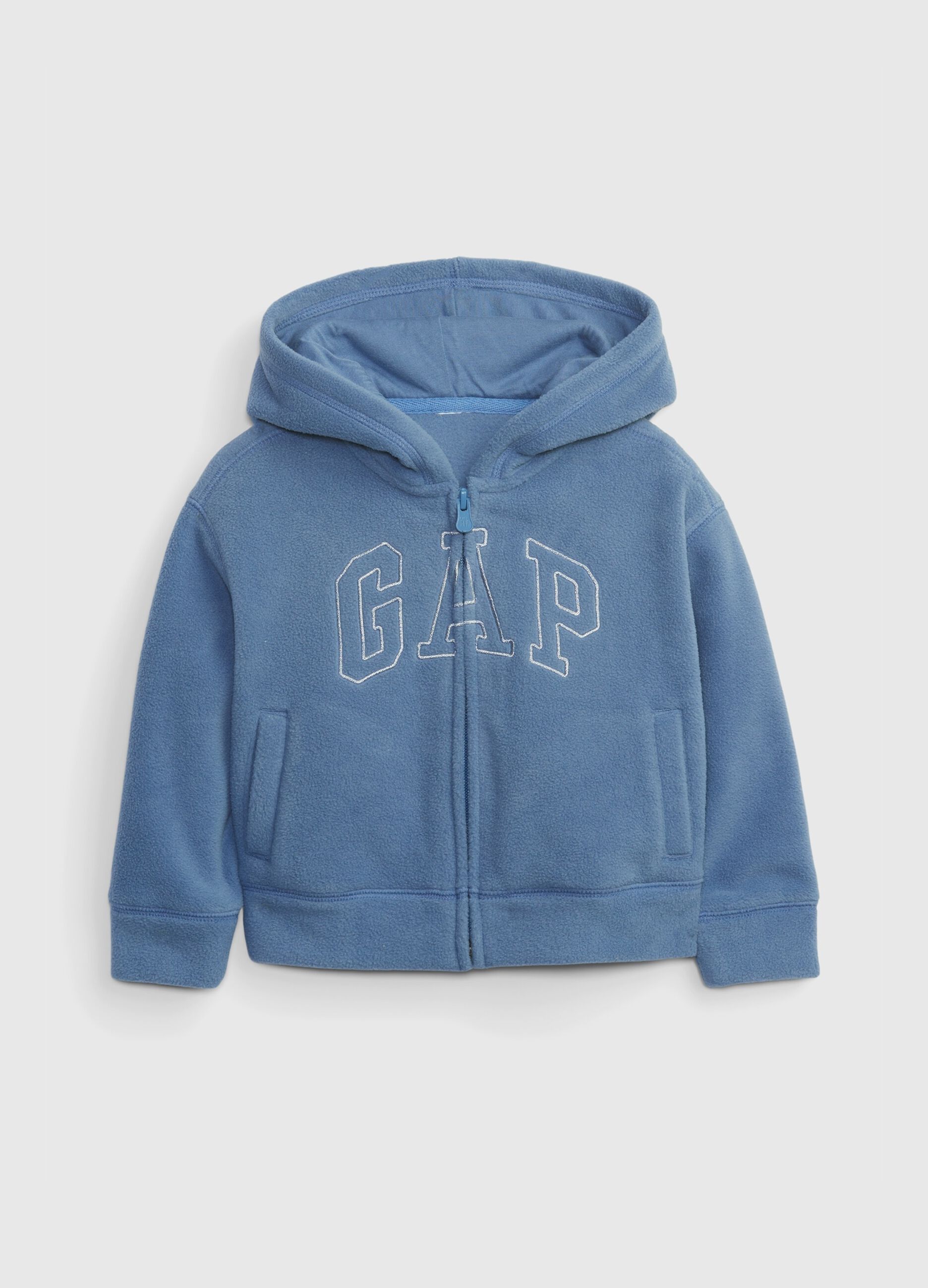 Full-zip in pile con cappuccio