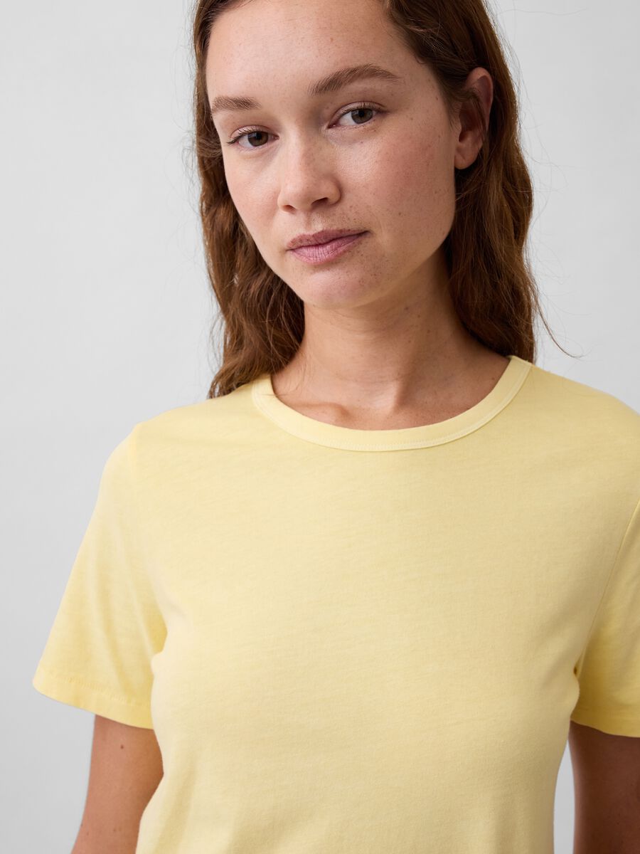 T-shirt a maniche corte in puro cotone Donna_3