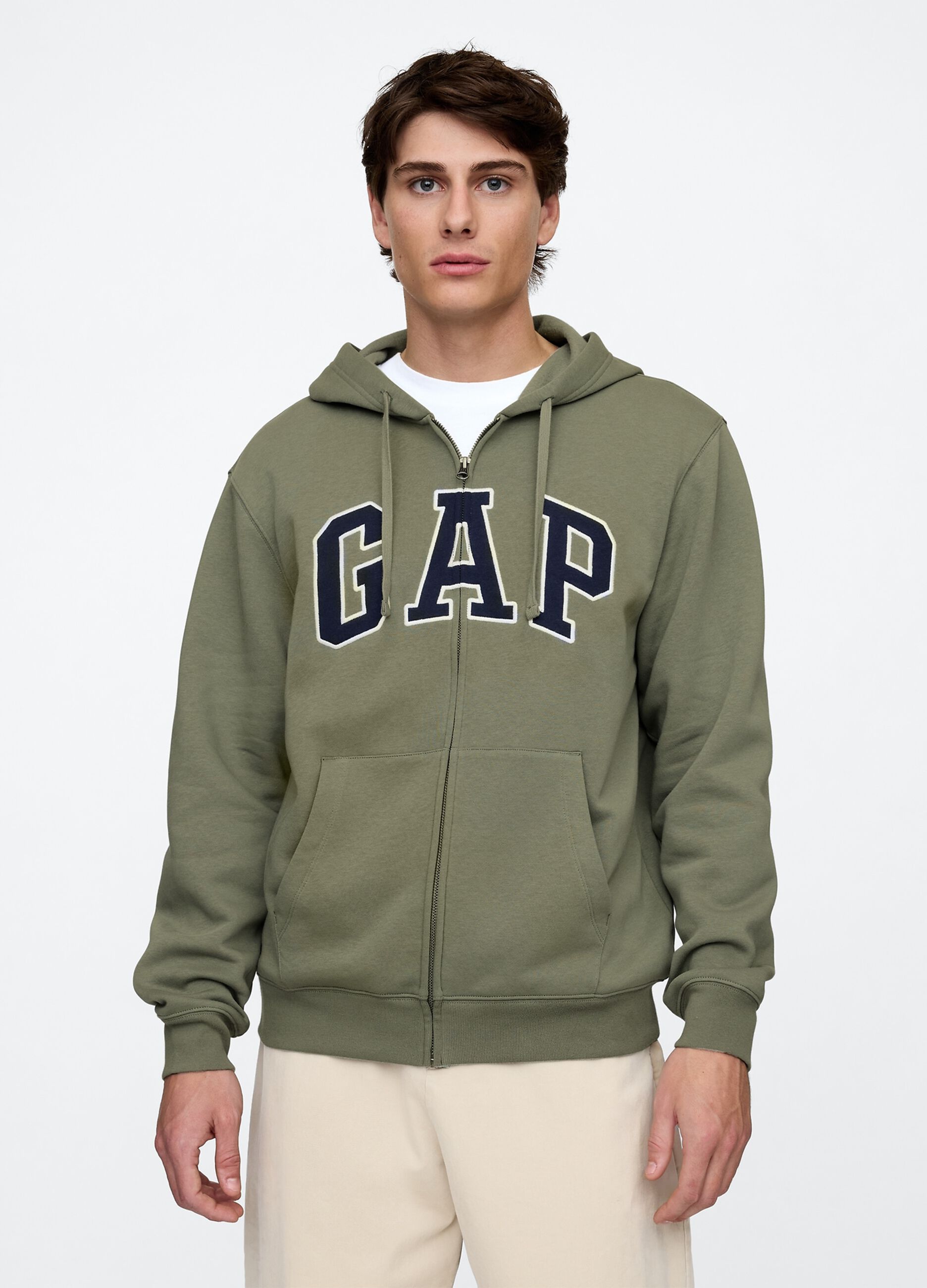 Felpa con cappuccio e full-zip