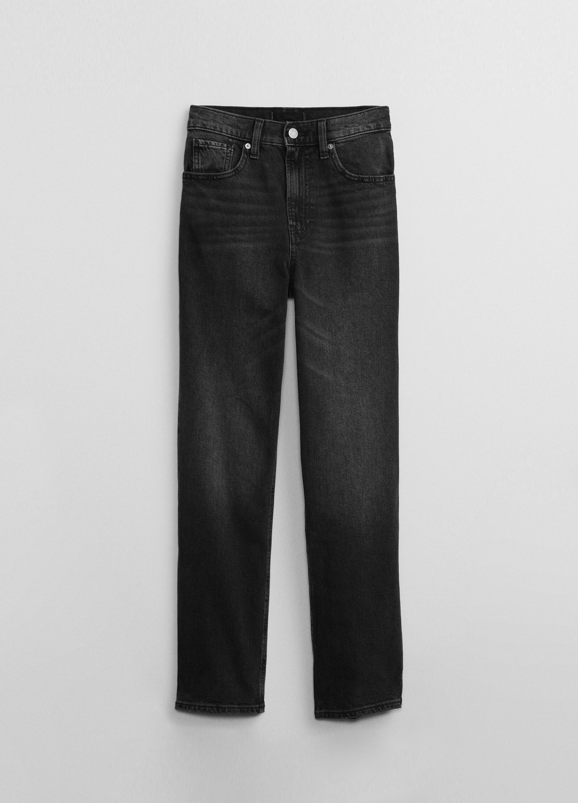 Dark-wash straight-fit jeans_4
