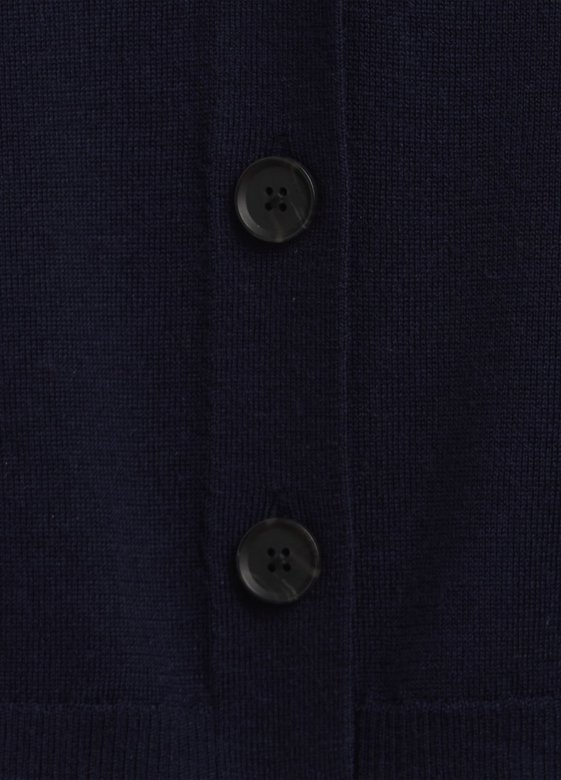 Black Pure Wool Cardigan_4