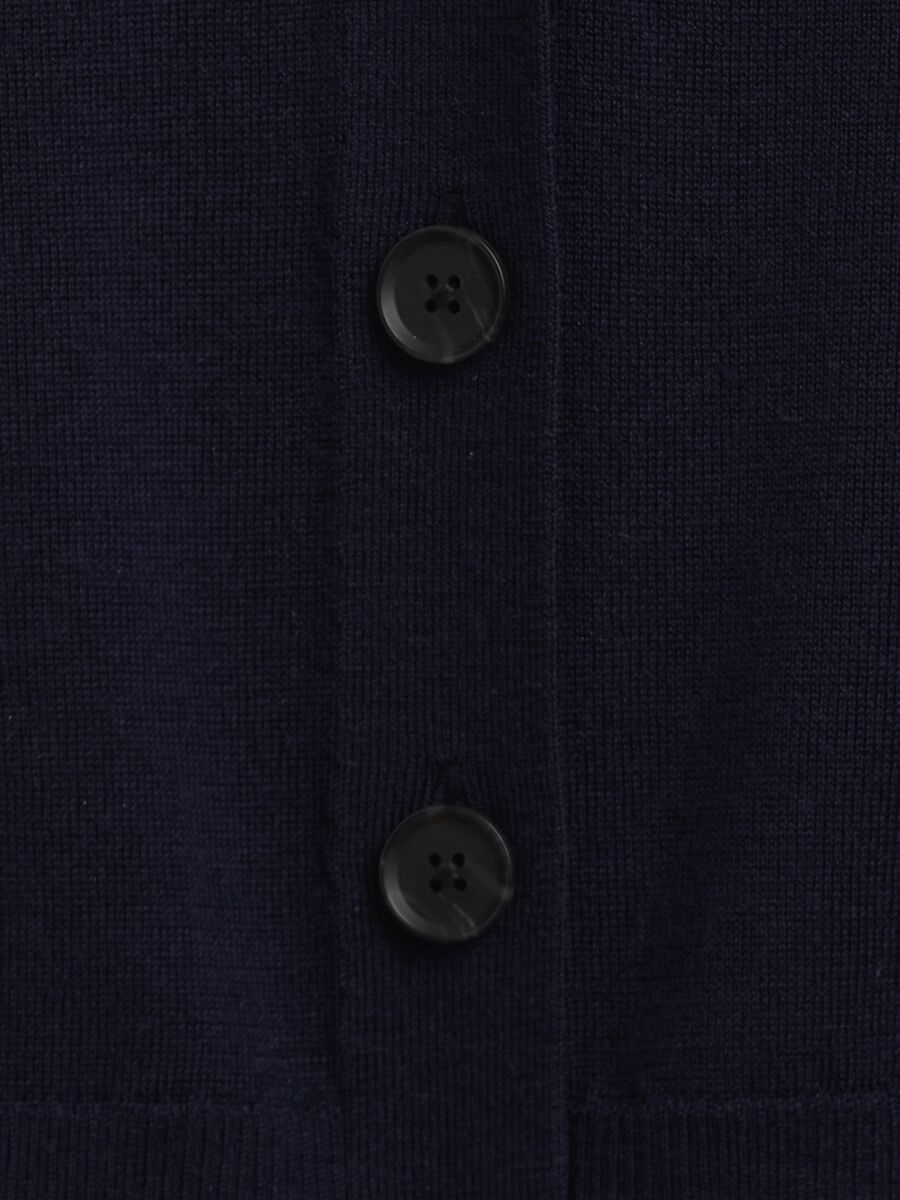 Blue Wool Cardigan Woman_4