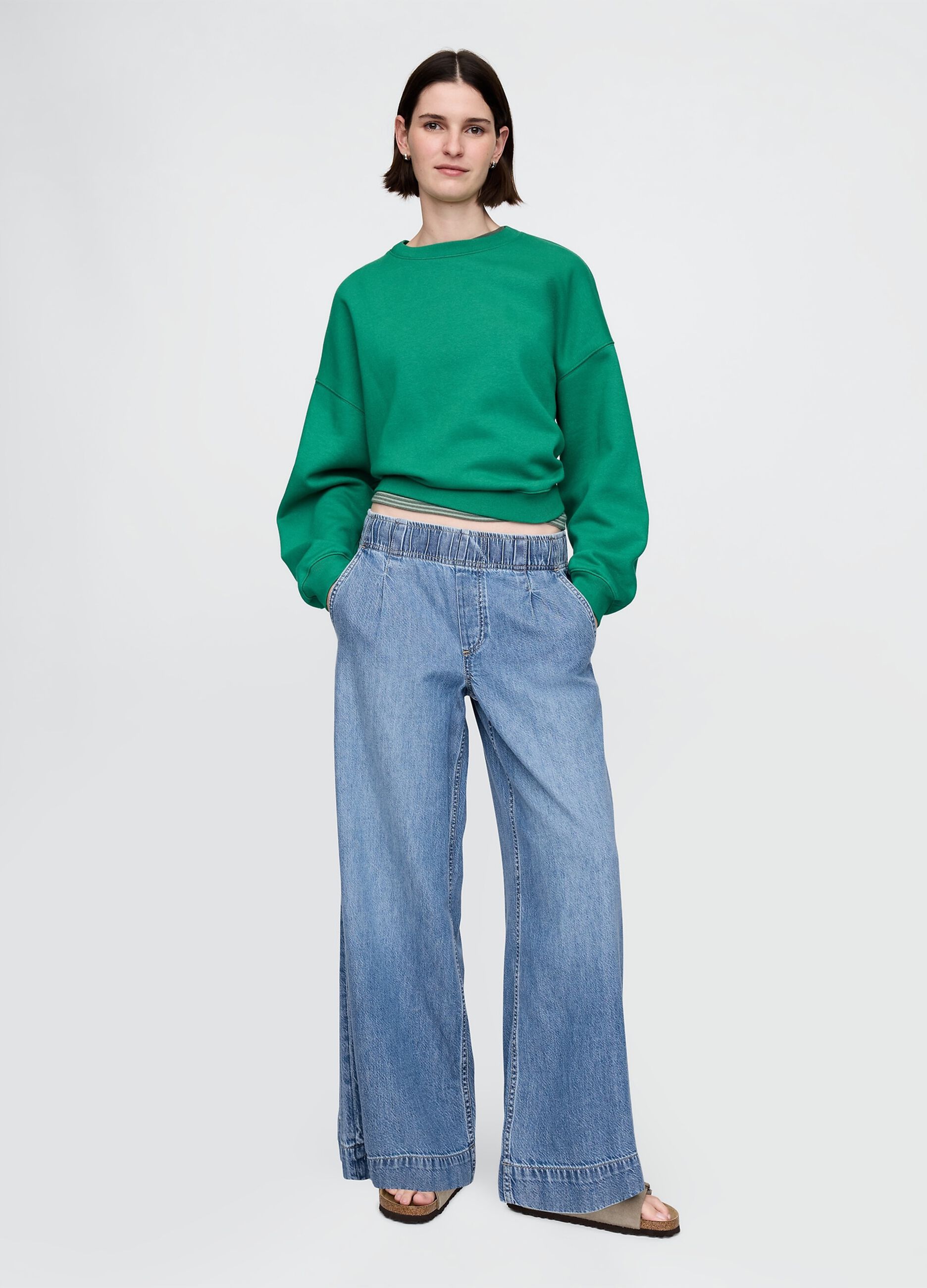 Jeans Gap a gamba larga in denim