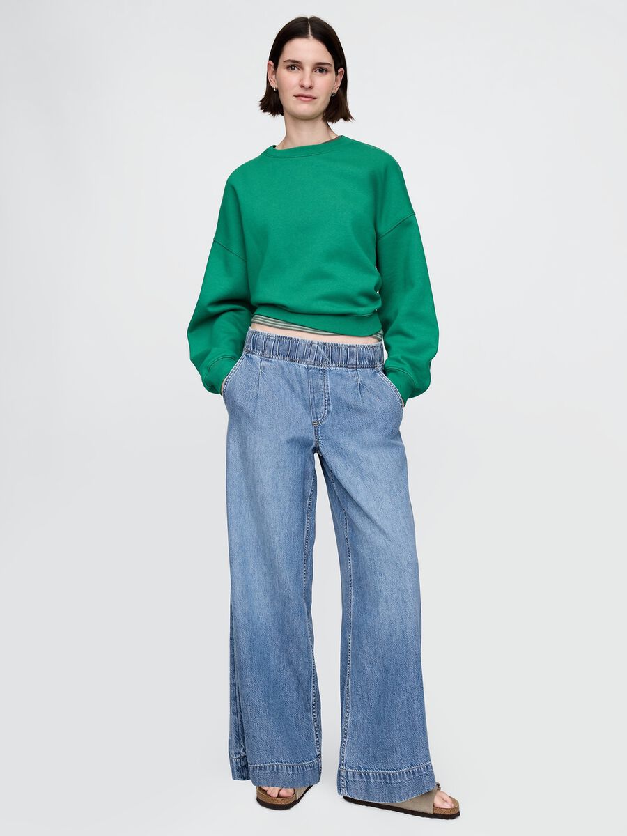 Jeans Gap a gamba larga in denim Donna_0