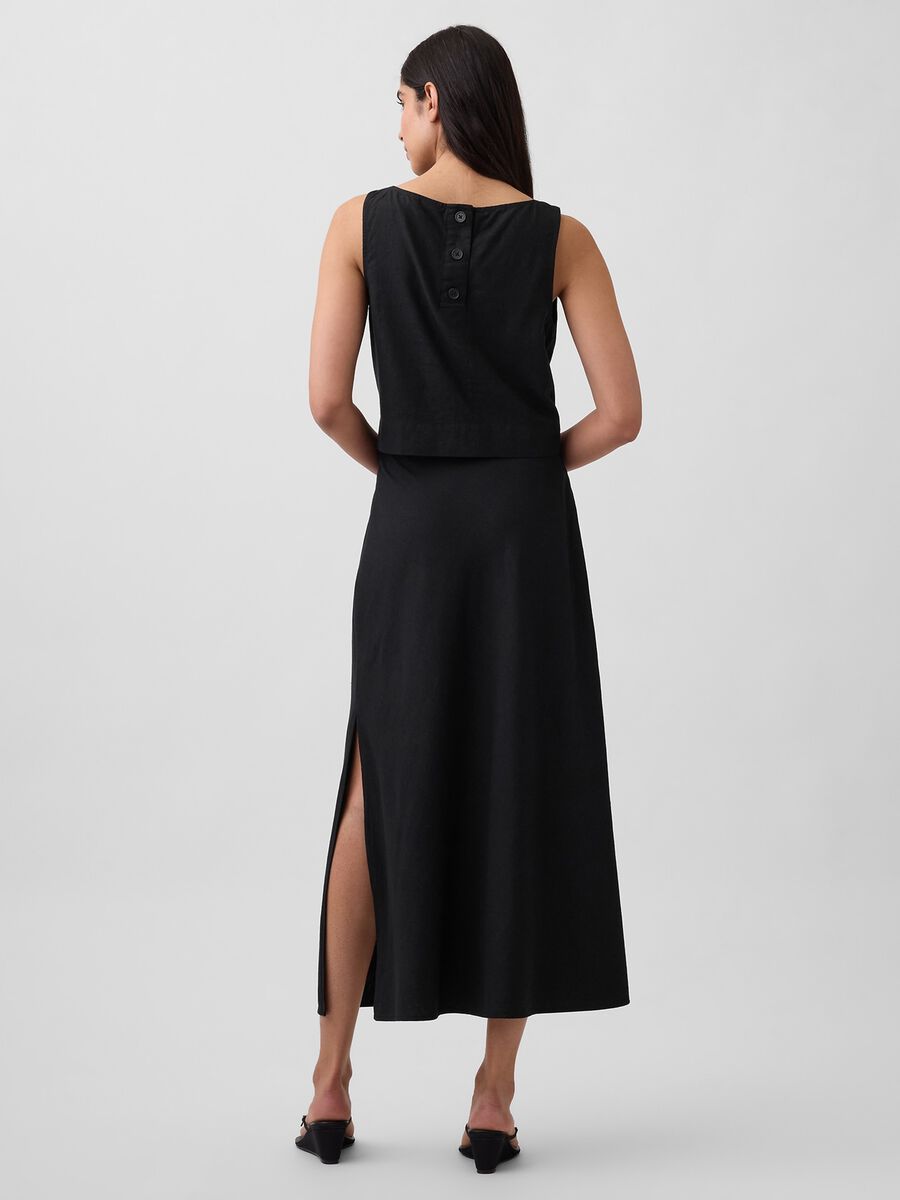 Gonna lunga in misto lino Donna_1