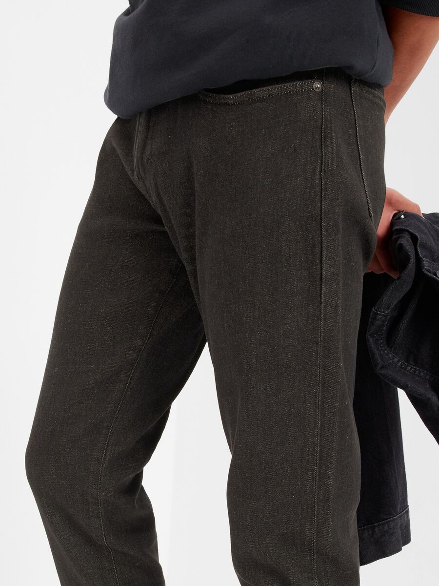 Slim-fit jeans in stretch cotton and Lyocell Man_2