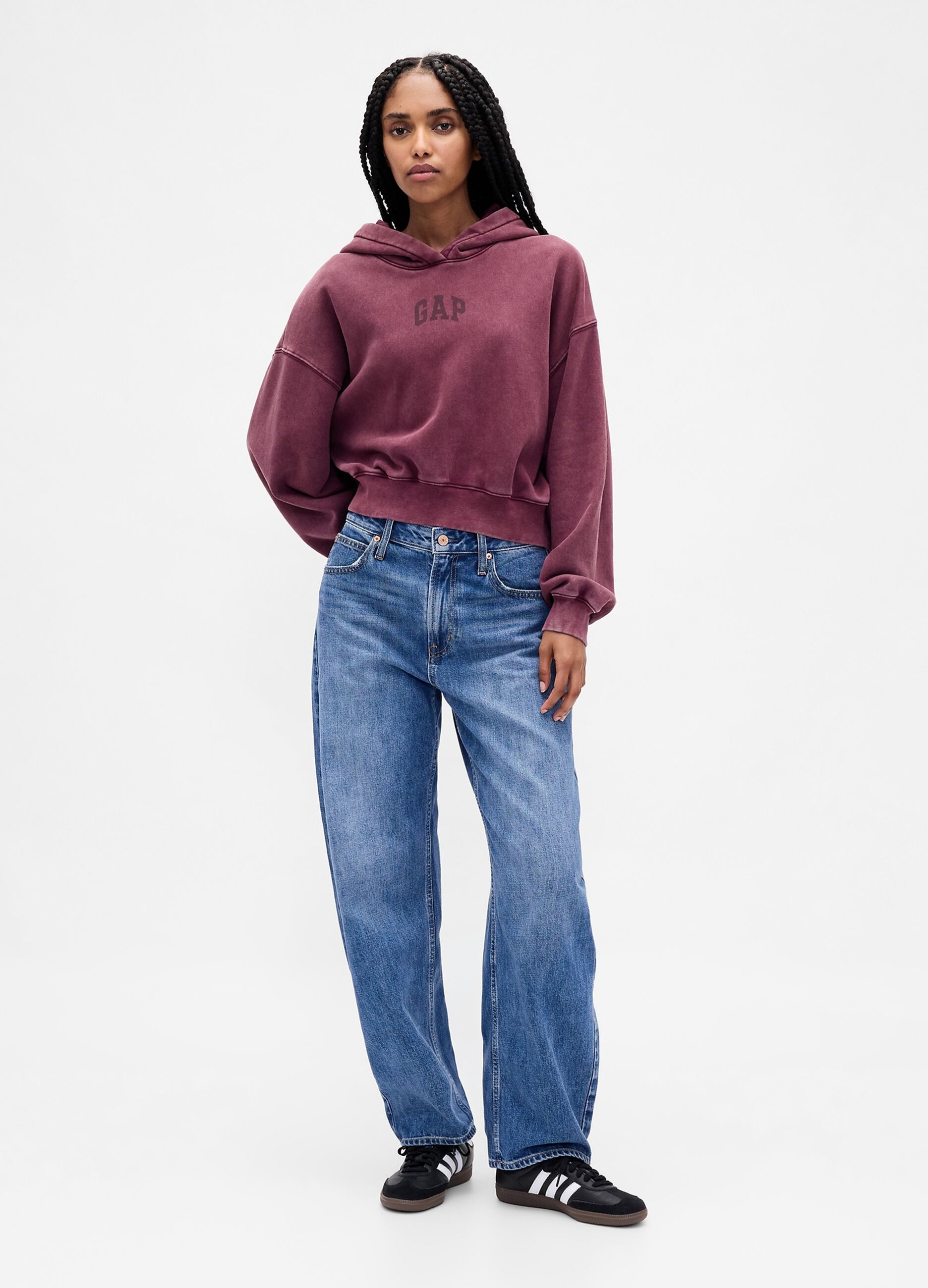 Felpa con cappuccio e logo