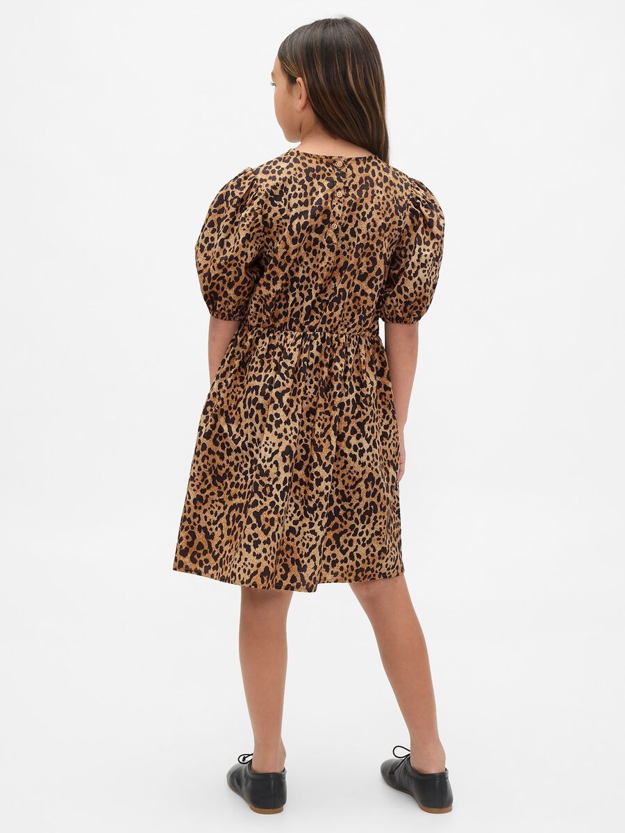 Brown Dress with Leopard Print Girl_1