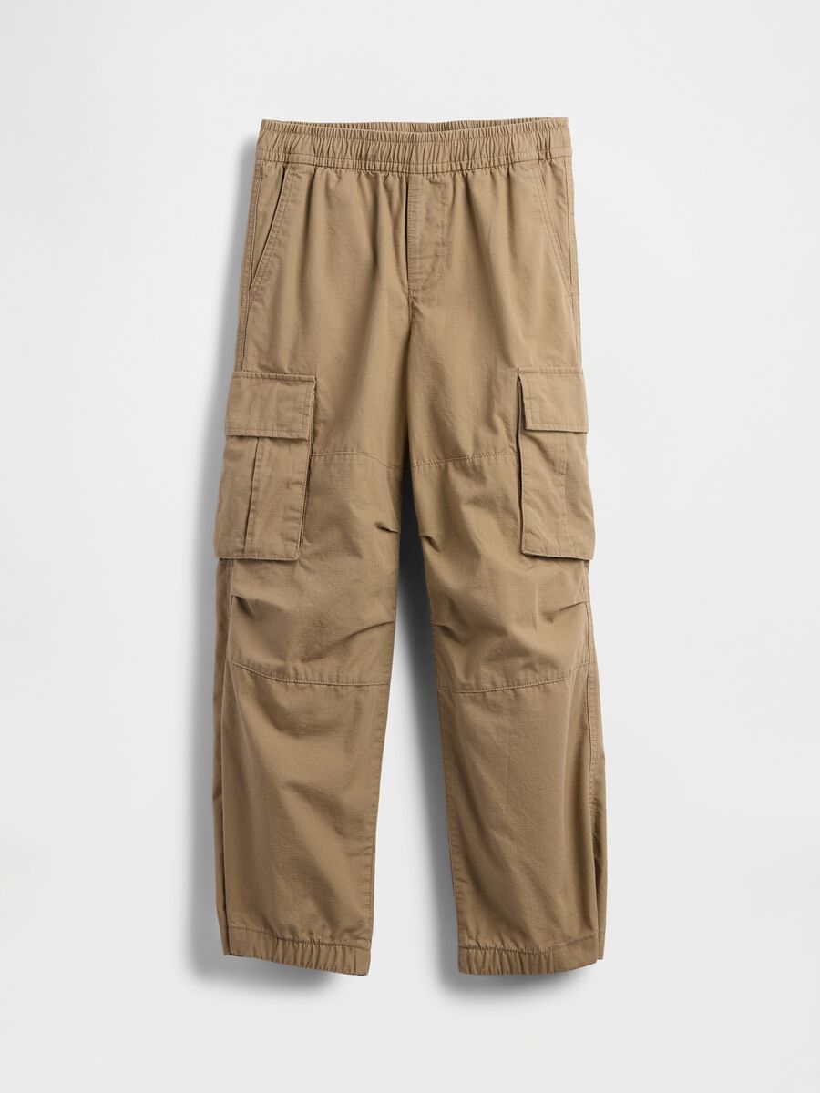 Beige Cargo Trousers Boy_5