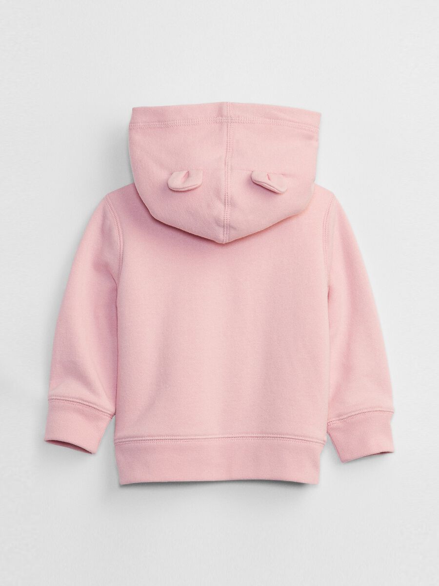 Full-zip hoodie with sherpa lining and printed logo Kid Unisex_1