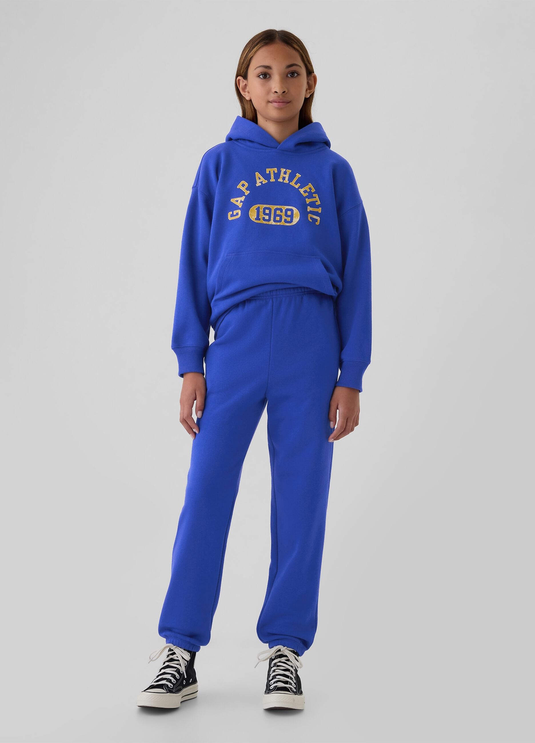 Joggers in felpa tinta unita_1