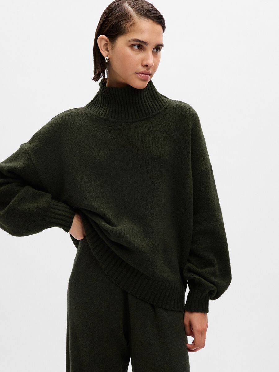 Oversized pullover with mock neck Woman_0