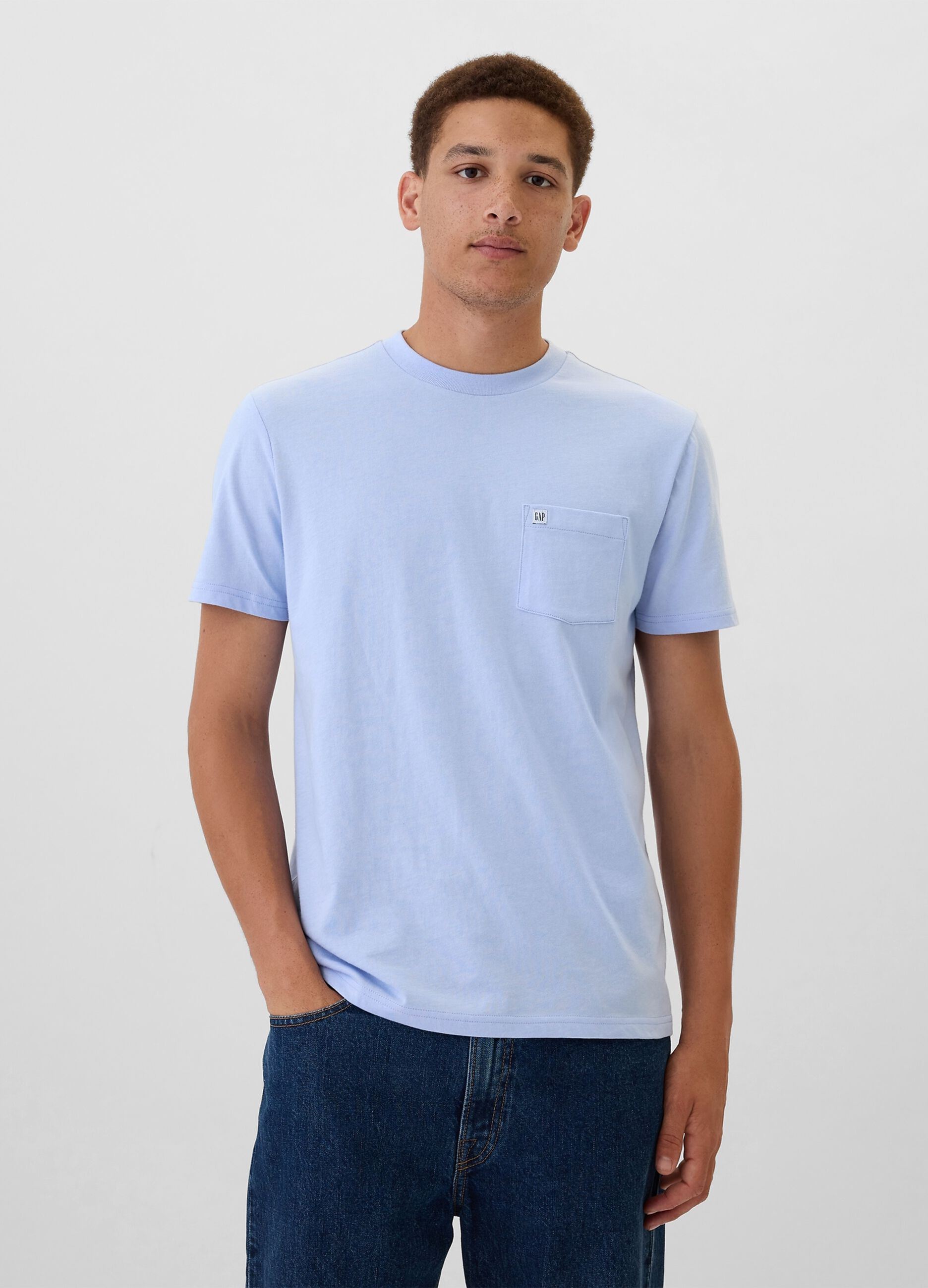 T-shirt in cotone con tasca