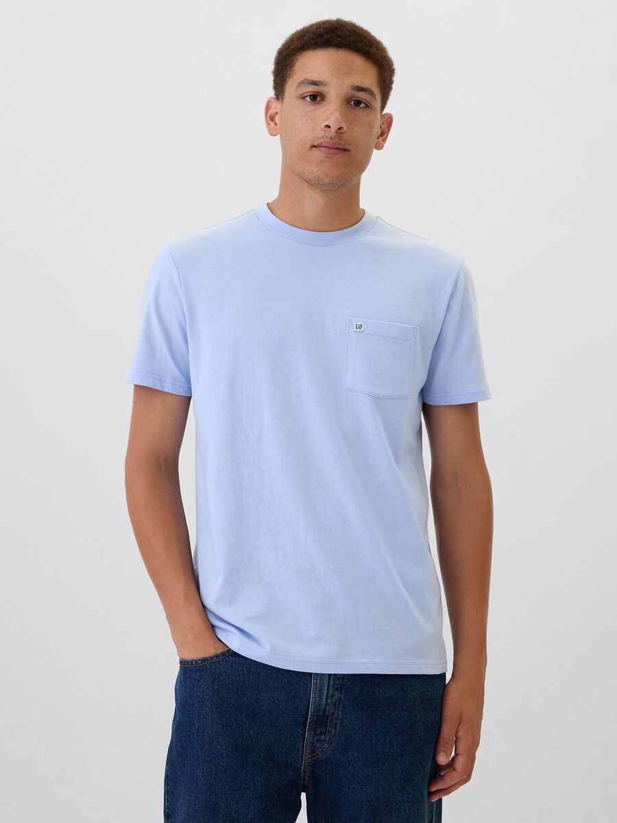 T-shirt in cotone con tasca Uomo_0