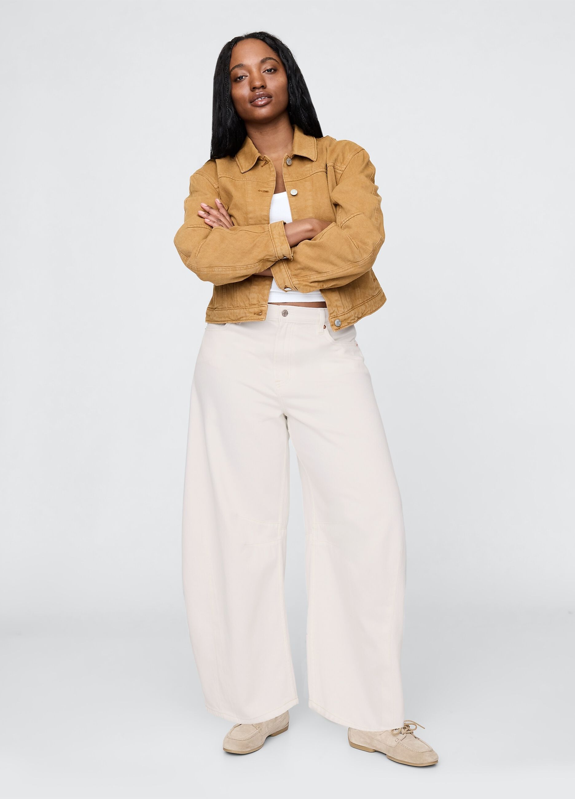 Pantaloni ampi bianchi in cotone_4