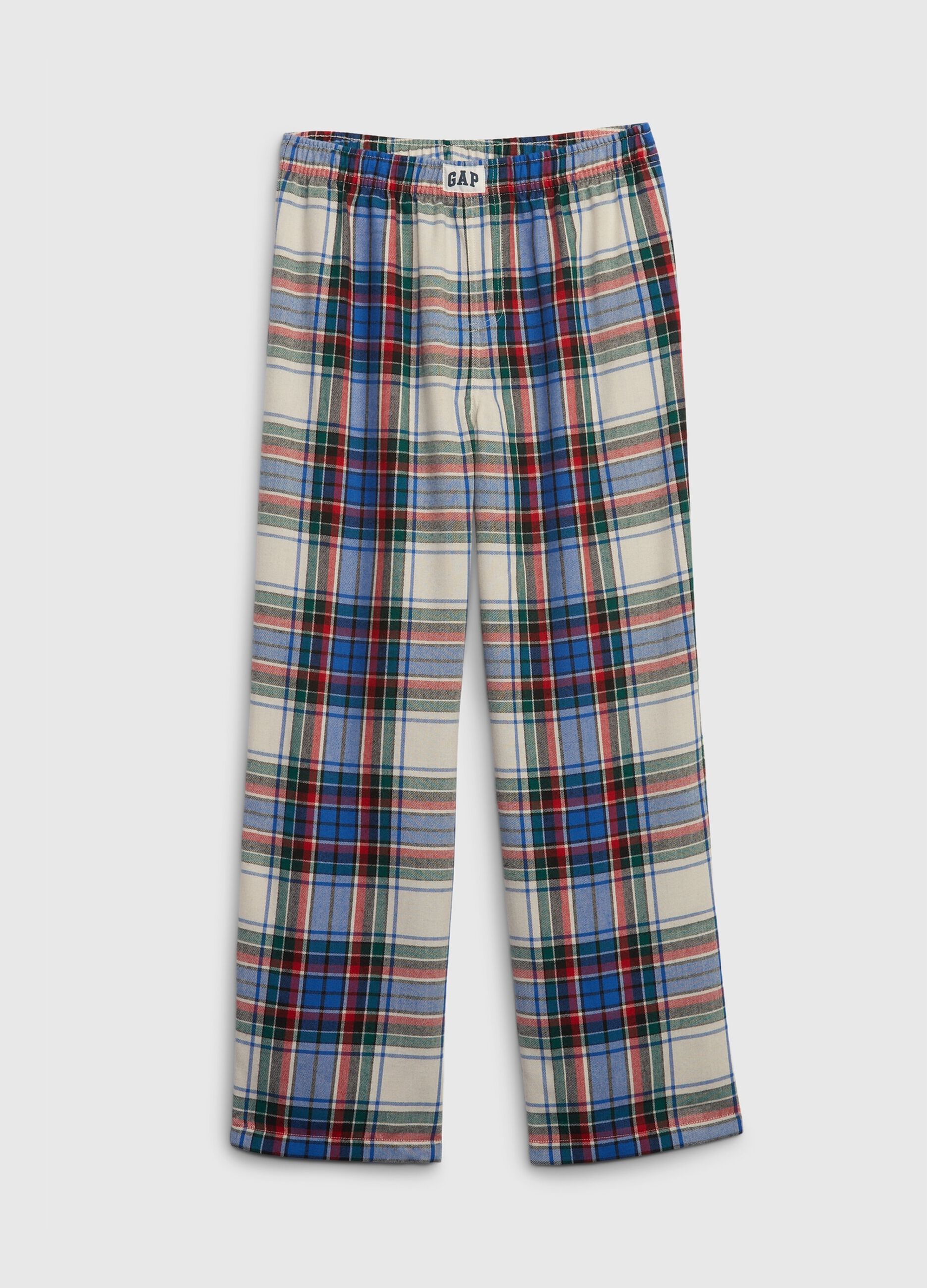 Tartan pyjama bottoms in flannel