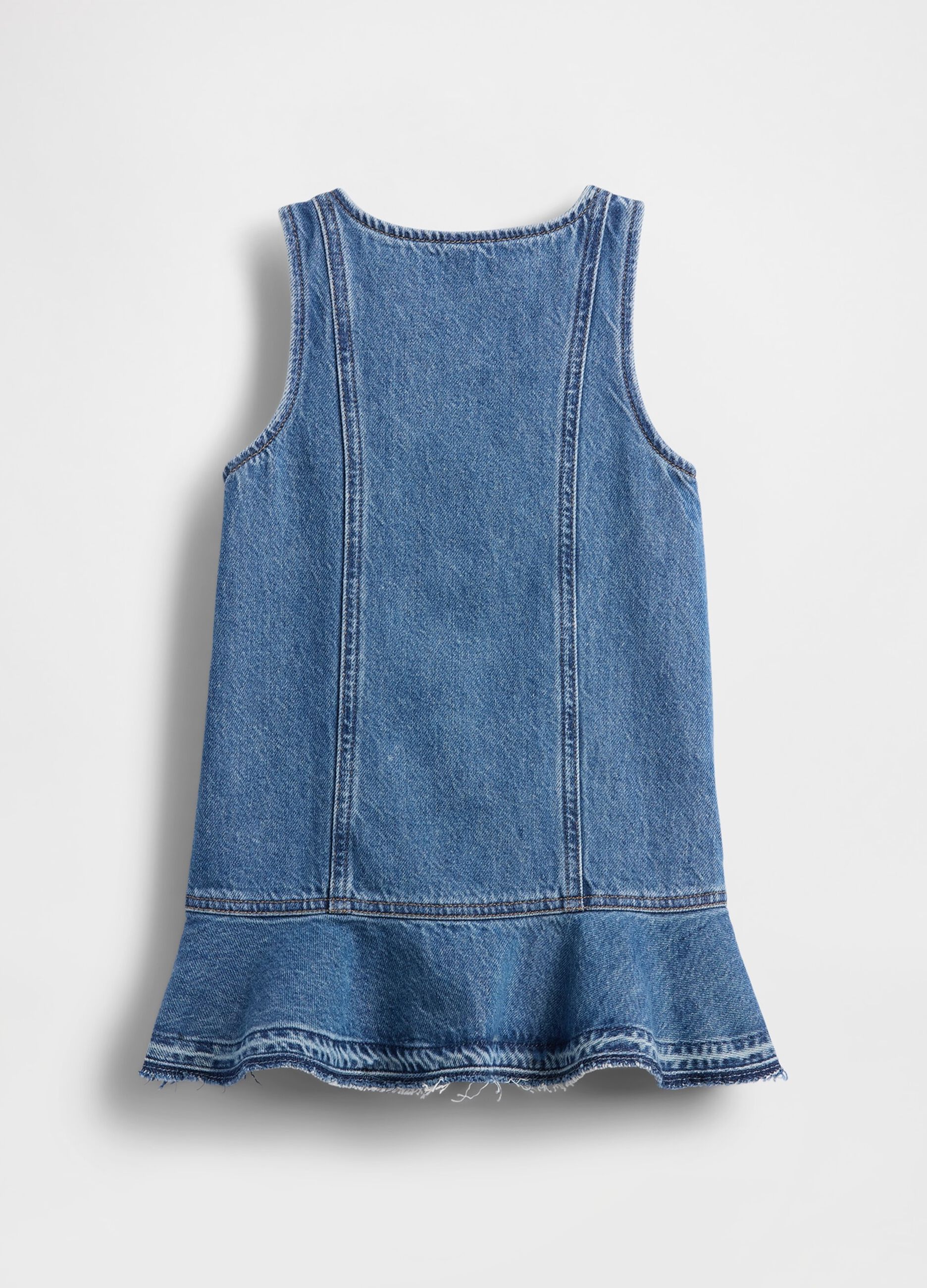 Abito denim in cotone con bottoni_2