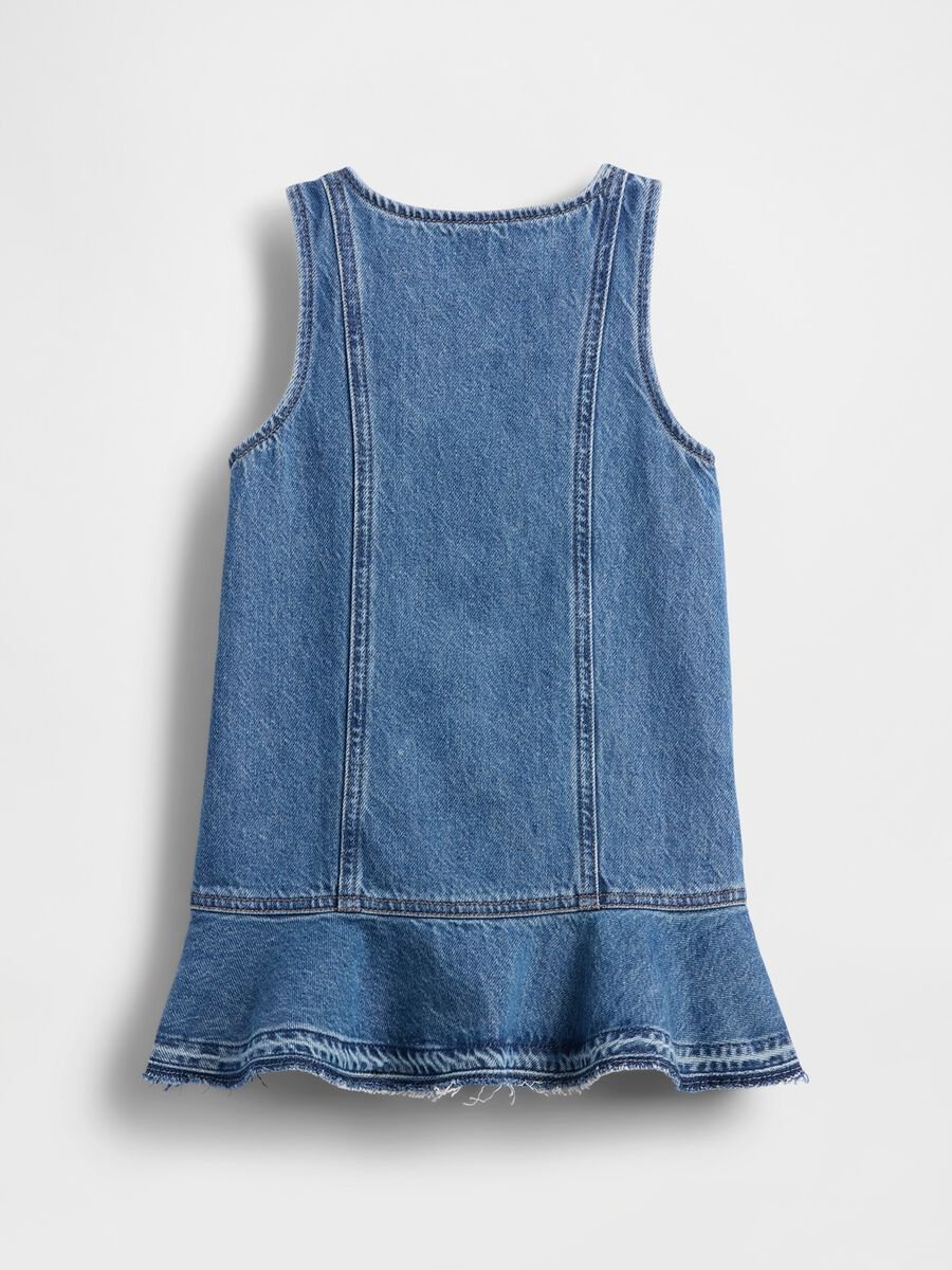 Abito denim in cotone con bottoni Bimba_2
