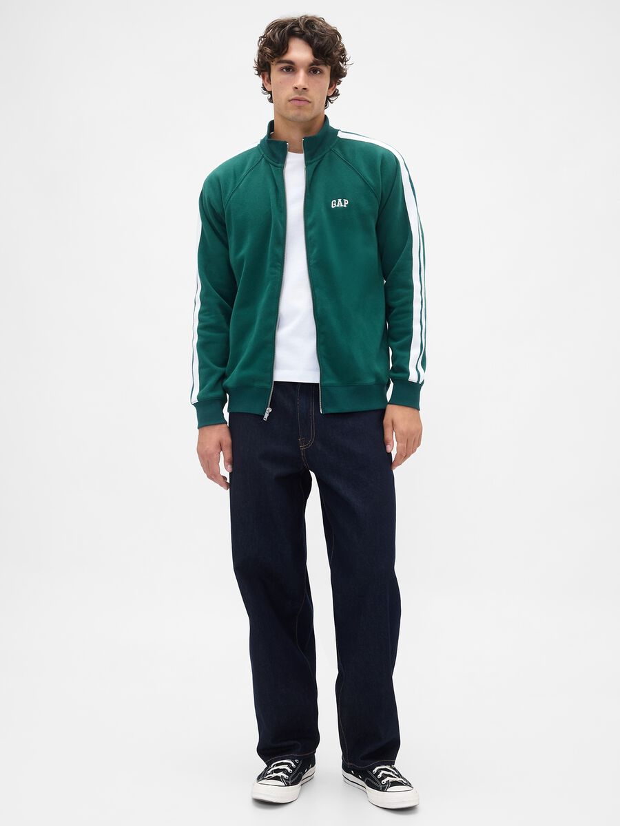 Green Full Zip Hoodie Man_1