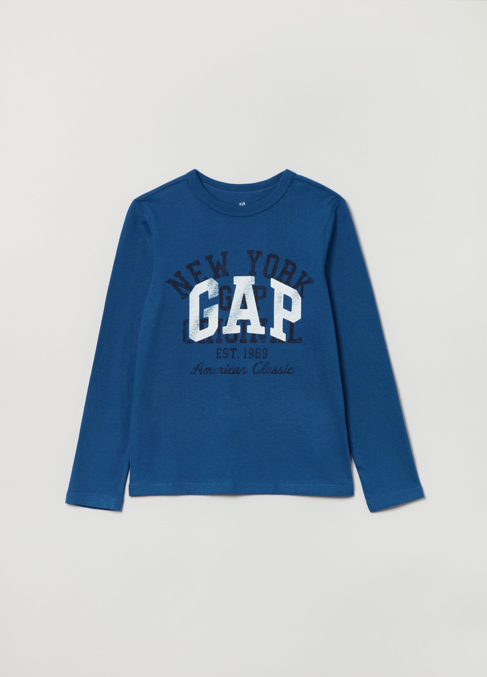 Long-sleeved T-shirt with logo print