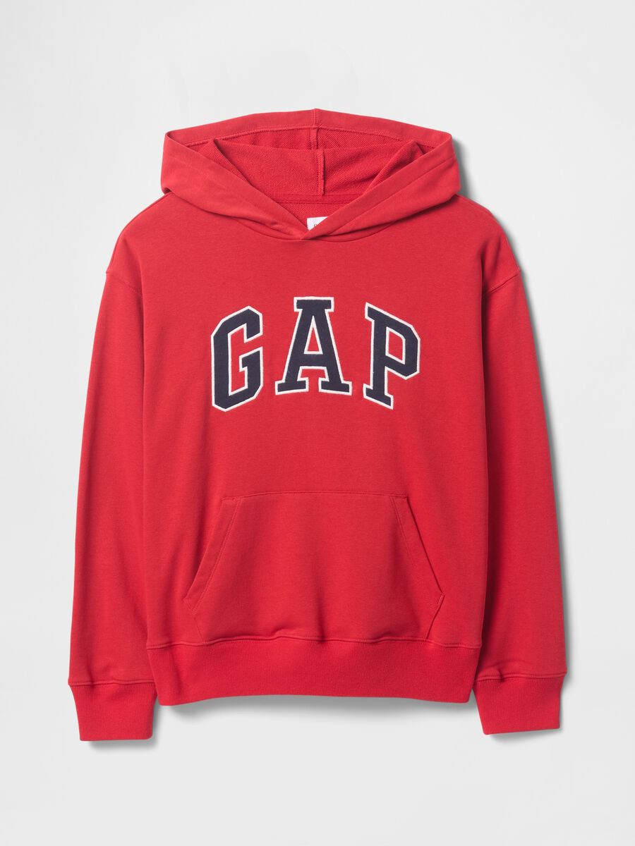 Felpa rossa con cappuccio e logo GAP Bambino_4
