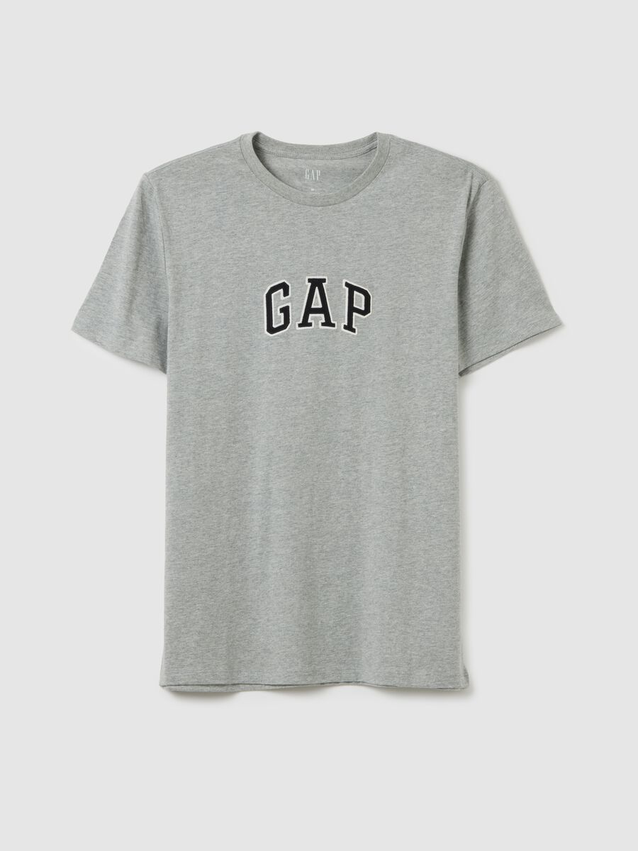 T-shirt in cotone con ricamo logo Uomo_1