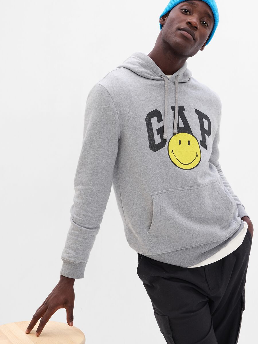 Hoodie with logo and Smiley® print Man_1