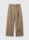 Pantalone cargo in twill stretch con cintura_7
