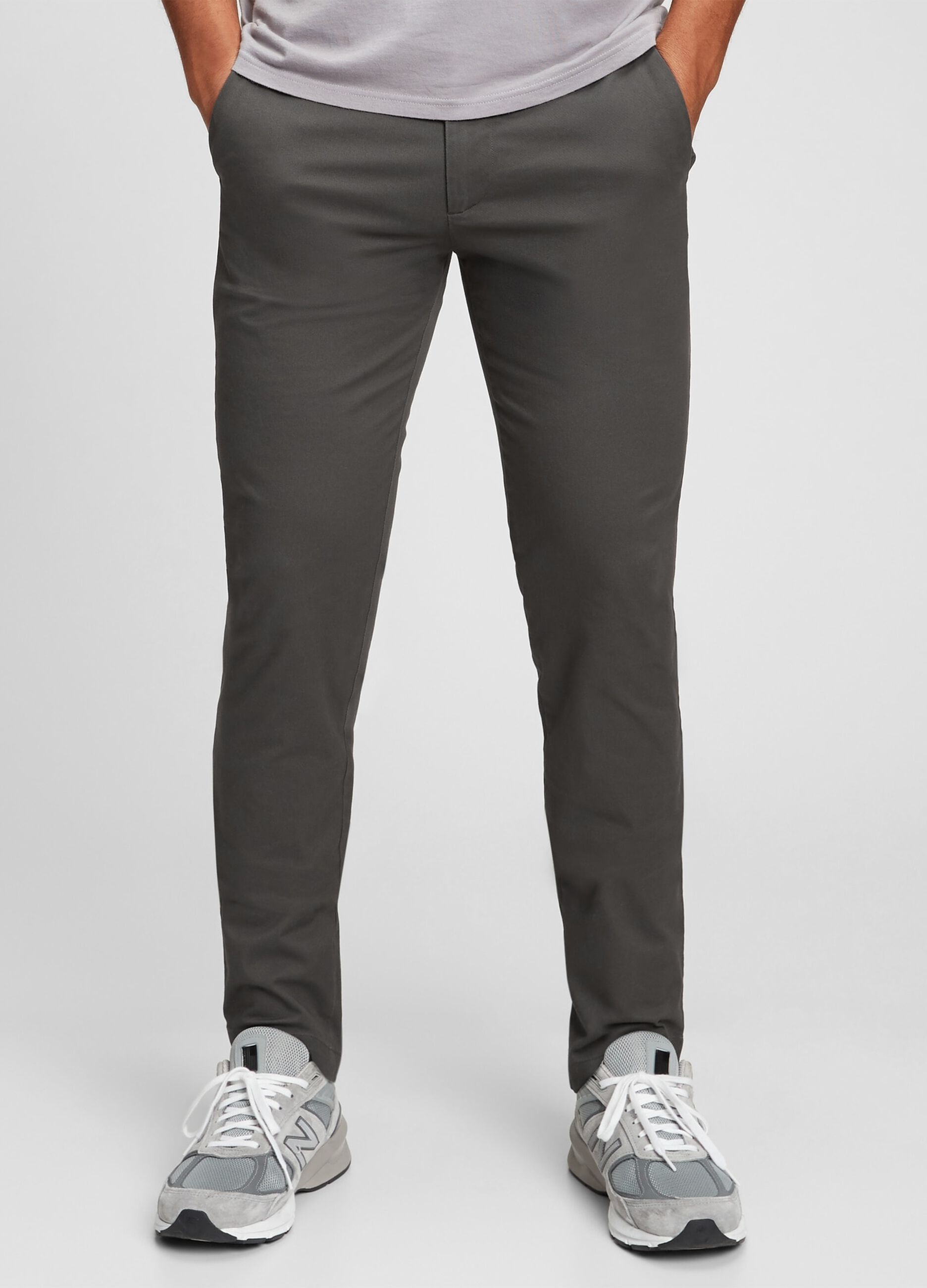 Skinny-fit stretch cotton trousers