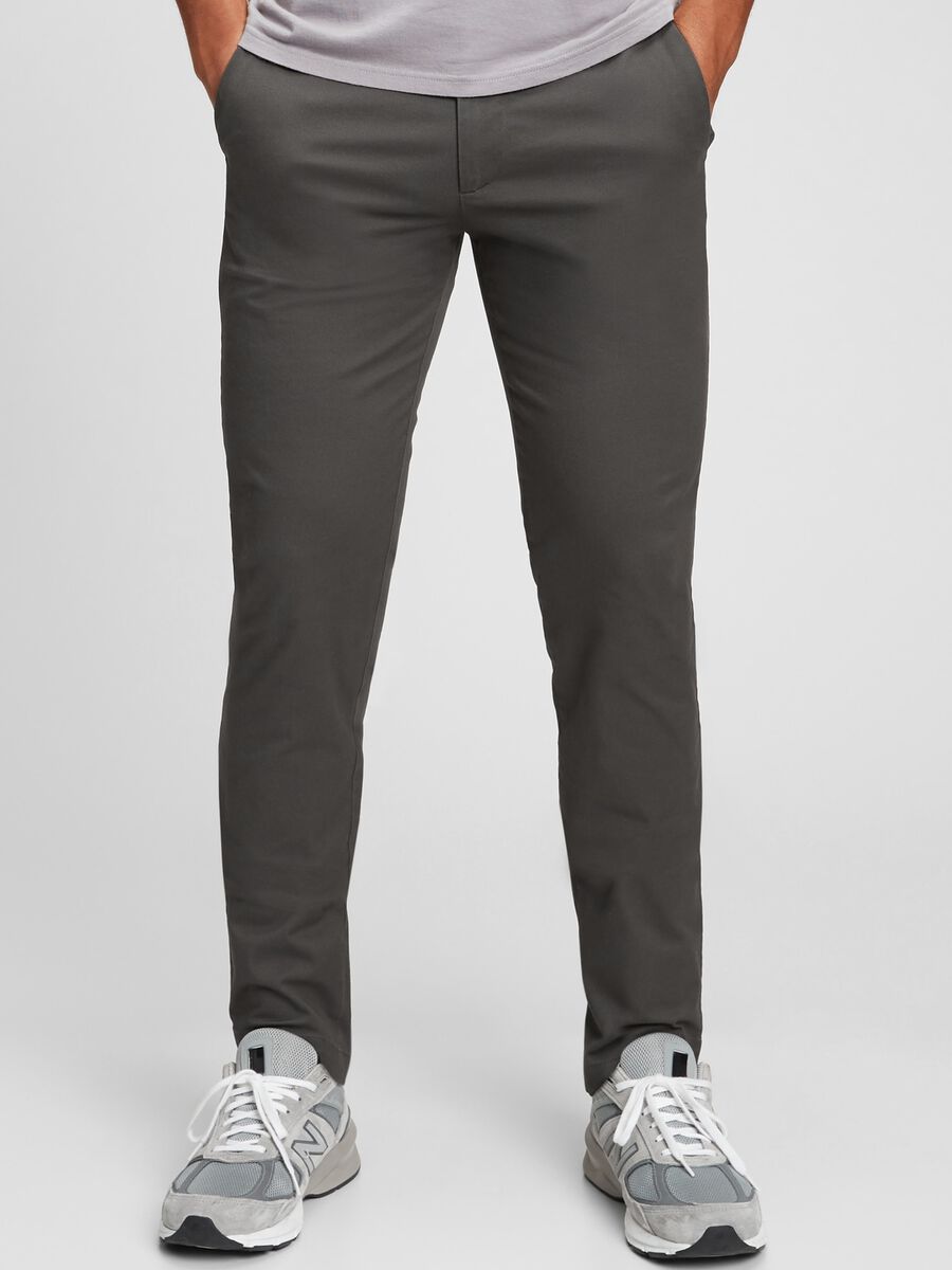 Pantaloni skinny fit in cotone stretch Uomo_0