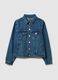 Short jacket in acid wash denim_0