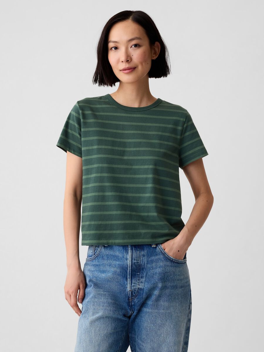 Organic cotton T-shirt with round neck Woman_0