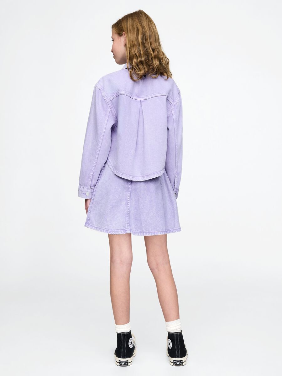 Violet Denim Mini Skirt GAP Kids Girl_1