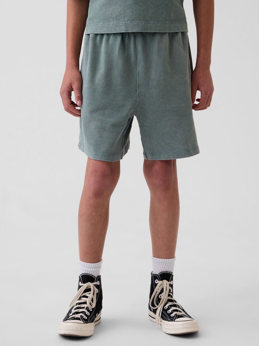 Shorts in puro cotone con vita elasticizzata Bambino_1