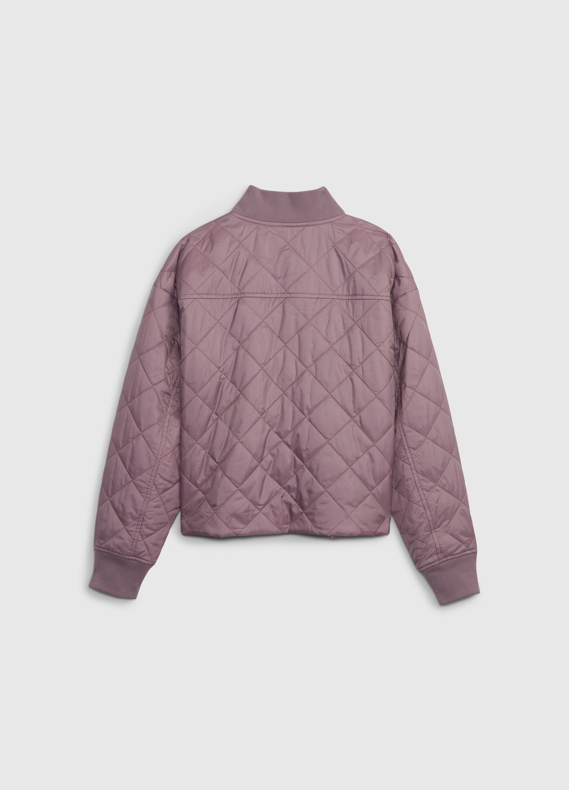 Quilted jacket with diamond weave_1