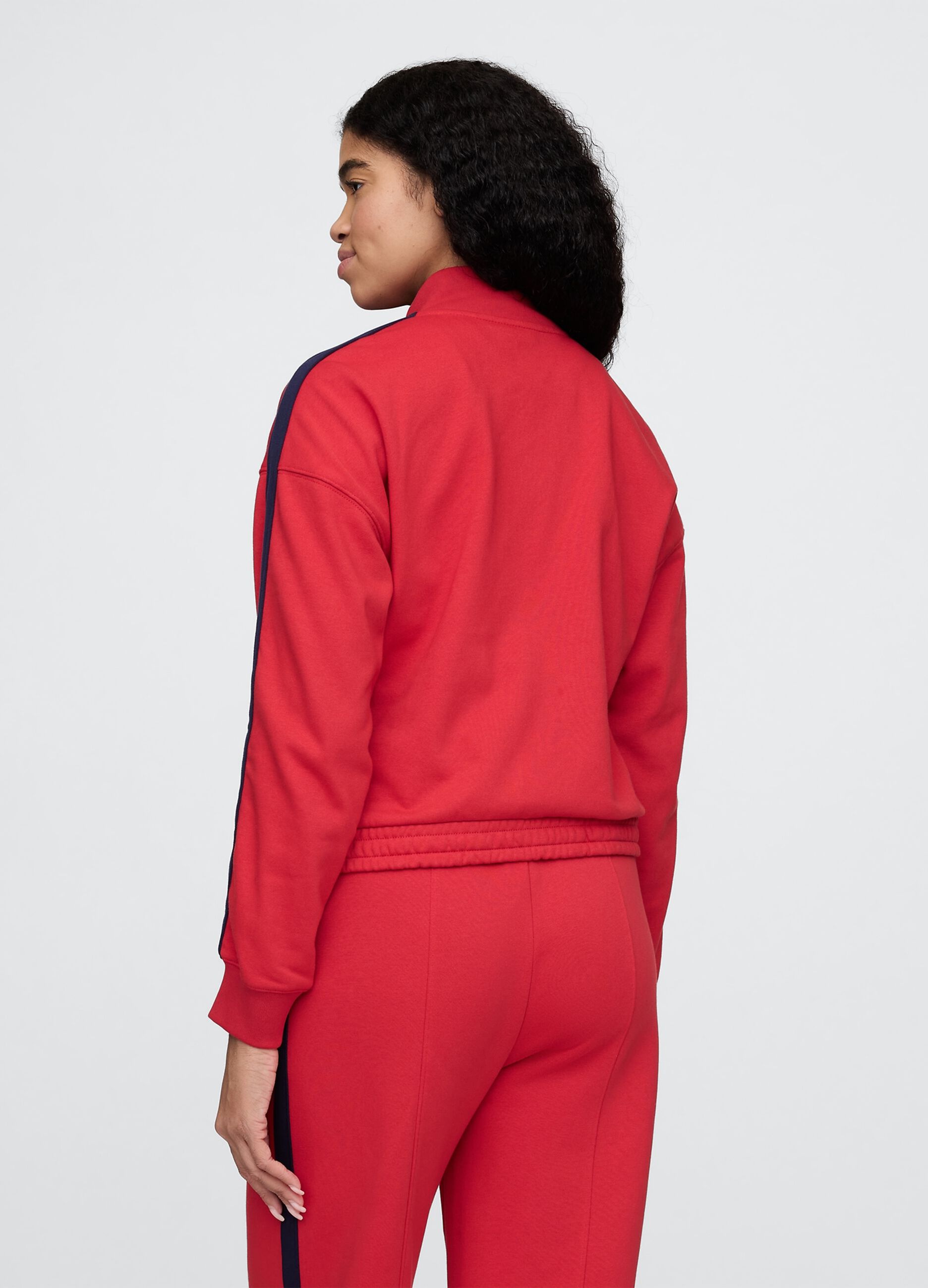 Felpa rossa con zip integrale Gap_2