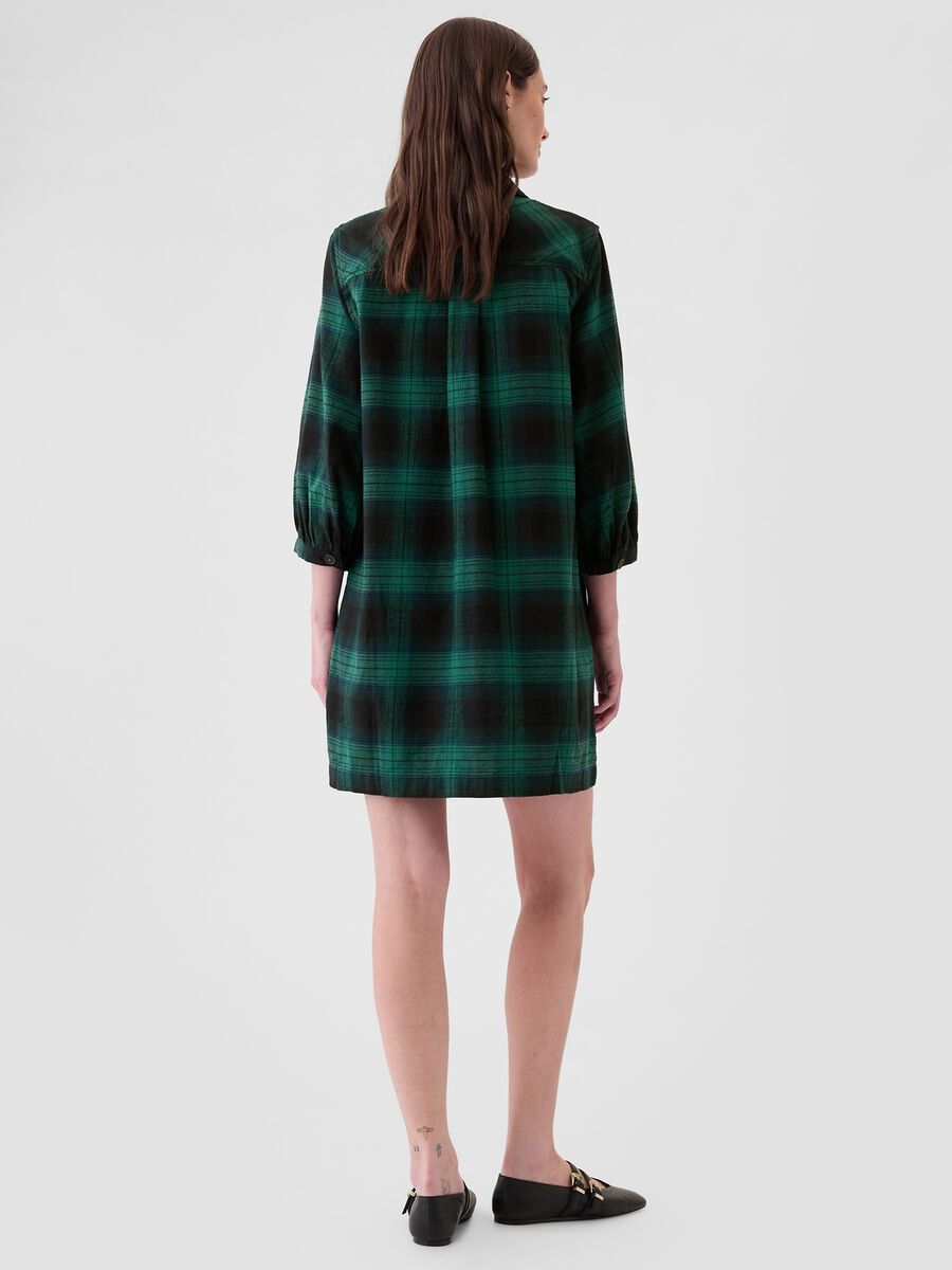 Vestito chemisier tartan con tasche Donna_1