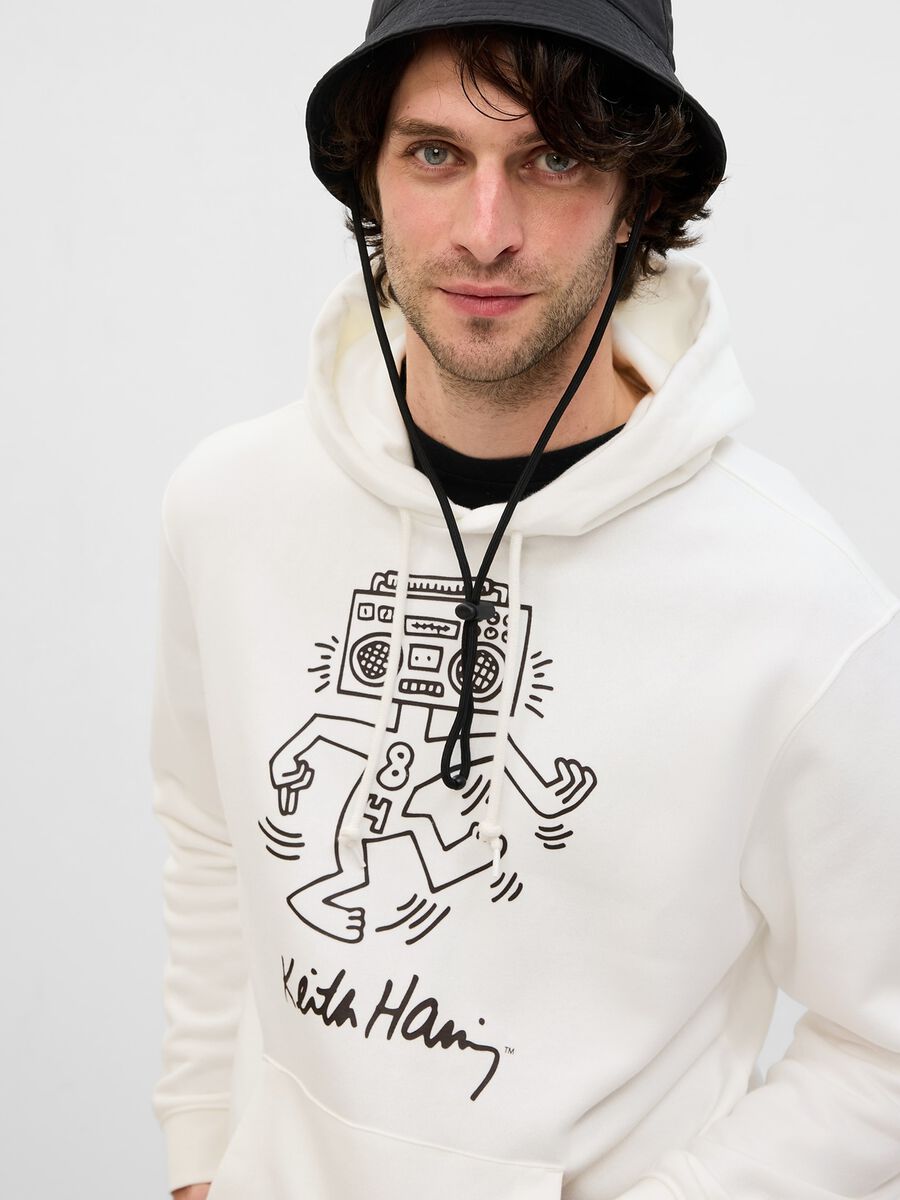 Hoodie with Keith Haring print_0