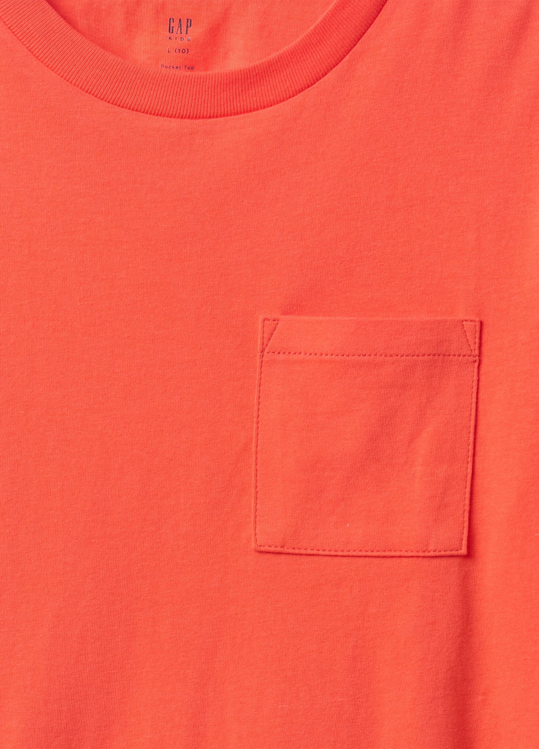 T-shirt arancione con taschino_1